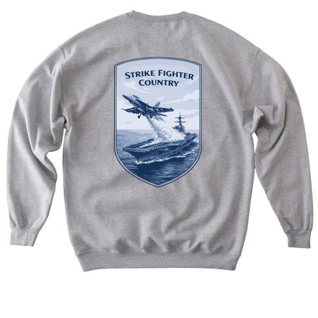 F/A-18 Carrier - Jet Flag Front, a Sport Grey Softstyle Crewneck Sweatshirt