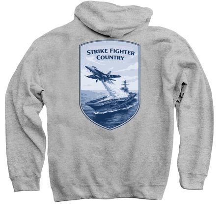 F/A-18 Carrier - Jet Flag Front, a Sport Grey Pullover Hoodie