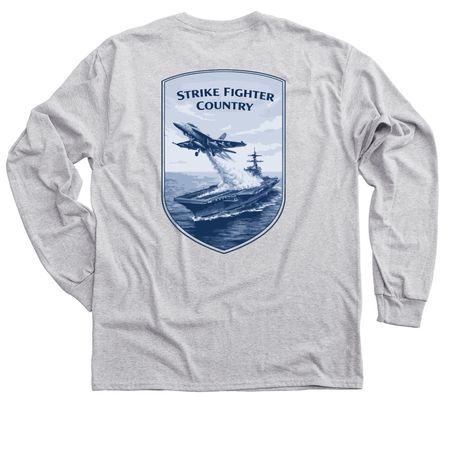 F/A-18 Carrier - Jet Flag Front, a Sport Grey Classic Long Sleeve Tee