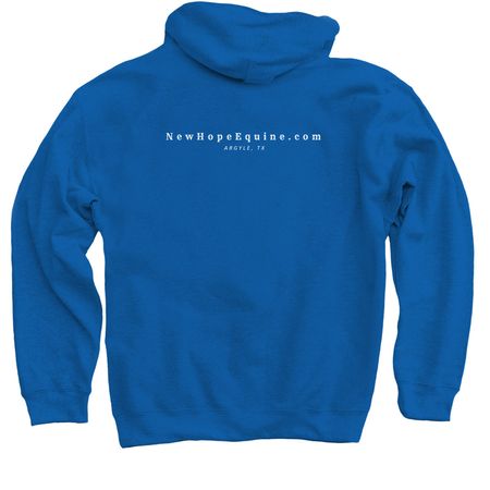 New Hope Logo Classic Collection, a Royal Blue Pullover Hoodie (back-view)