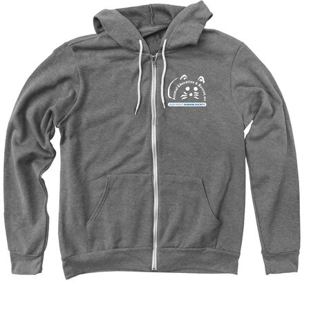 AEAR SPRING FUNDRAISER, a Deep Heather Zip Up Hoodie