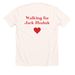 Als walk shirt, a Heather Natural Premium Unisex Tee (back-view)
