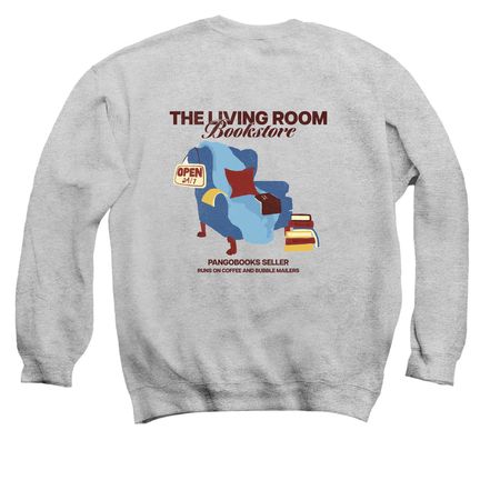 The Living Room Bookstore, a Sport Grey Crewneck Sweatshirt