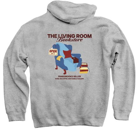 The Living Room Bookstore, a Sport Grey Pullover Hoodie