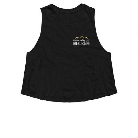 Tanks and Tees, a Solid Black Blend Women?s Cropped Racerback Tank