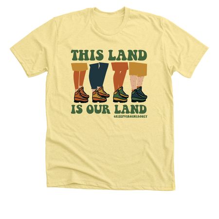 This Land Is Our Land!, a Heather Yellow Gold Premium Unisex Tee