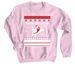 EARS Christmas Sweater, a Light Pink Crewneck Sweatshirt