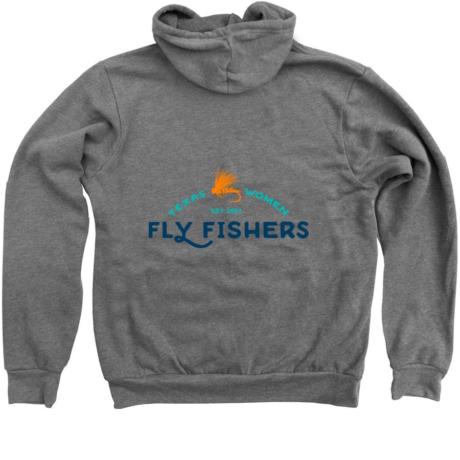 TWFF Special Hoodies, a Deep Heather Zip Up Hoodie (back-view)