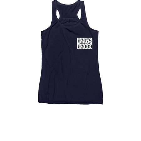 We love our community - San Marcos, Ca.&nbsp;, a Navy Women's Racerback