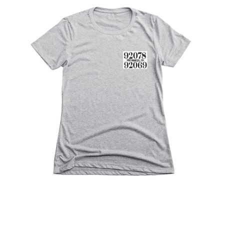 We love our community - San Marcos, Ca.&nbsp;, a Dark Heather Grey Women's Slim Fit Tee