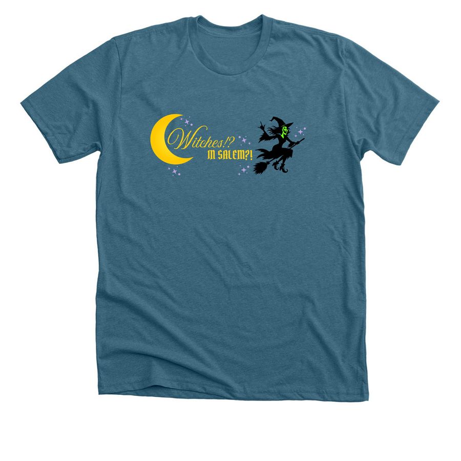 Witches!? In Salem!? Merch, a Heather Deep Teal Premium Unisex Tee
