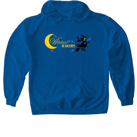Witches!? In Salem!? Merch, a Royal Gildan Softstyle Pullover Hoodie