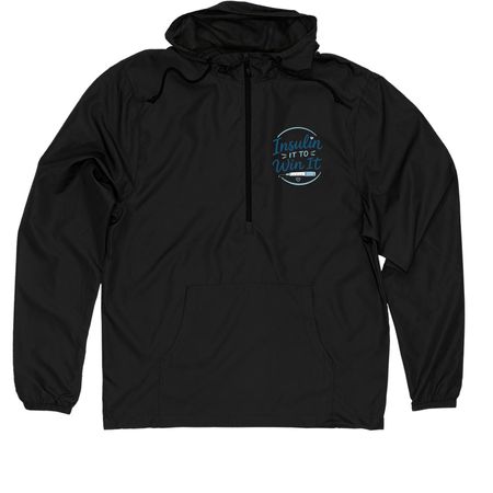 Jacket, a Black Quarter-Zip Windbreaker