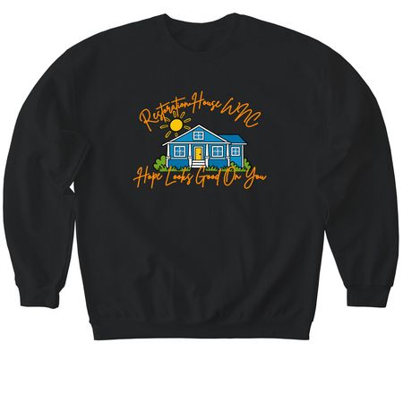 Hope Looks Good On You, a Black Softstyle Crewneck Sweatshirt