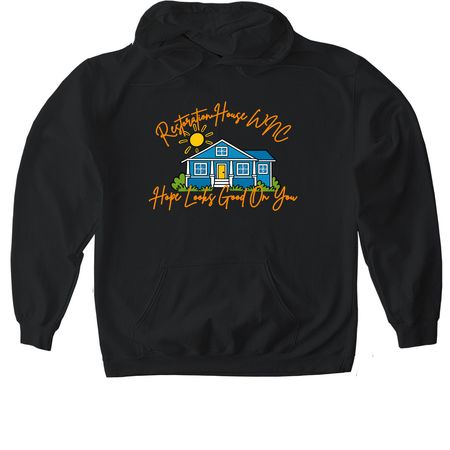 Hope Looks Good On You, a Black Gildan Softstyle Pullover Hoodie