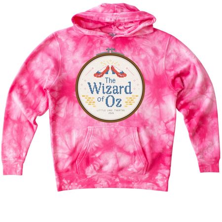 Kids Tie-Dye Oz Hoodie, a Pink Youth Tie Dye Pullover Hoodie