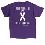 Team Lucia: One in 26 - I Wear Purple, a Purple Classic Unisex Tee (back-view)
