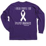 Team Lucia: One in 26 - I Wear Purple, a Purple Classic Long Sleeve Tee (back-view)
