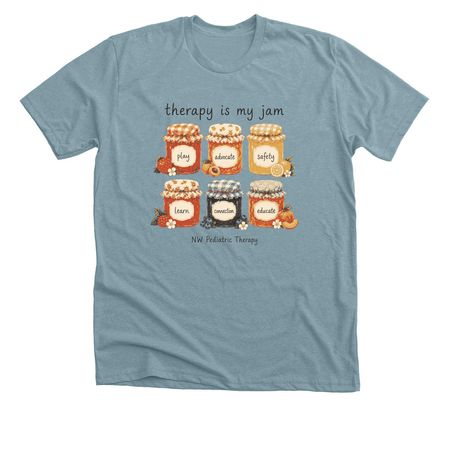 Jam, a Heather Blue Lagoon Premium Unisex Tee
