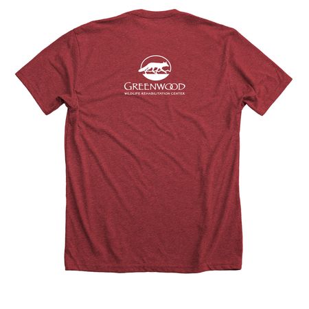 Swallow Set Free - White design, a Heather Canvas Red Premium Unisex Tee (back-view)
