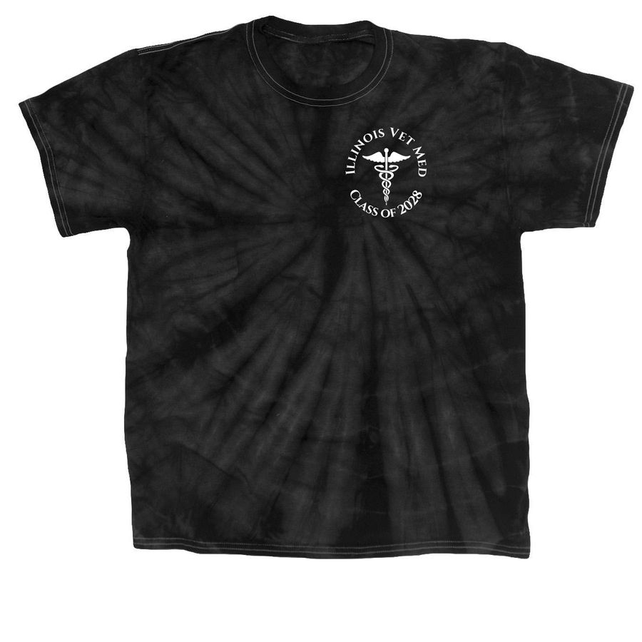 2028, a Black Classic Tie Dye Tee