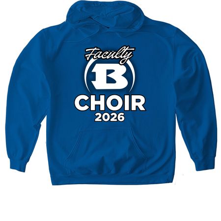 Faculty Choir 2026, a Royal Gildan Softstyle Pullover Hoodie