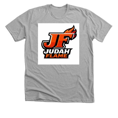 JUDAH FLAME, a Athletic Heather Premium Unisex Tee