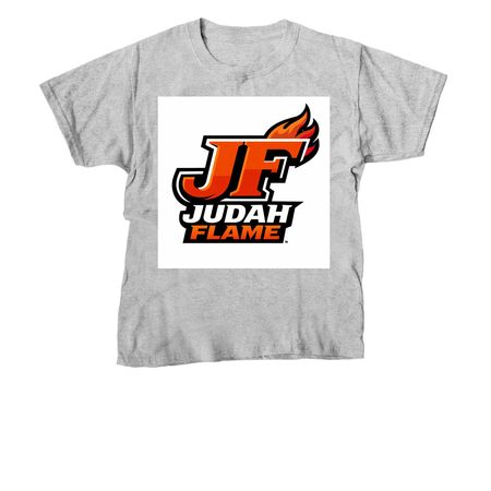 JUDAH FLAME, a Sport Grey Youth Unisex Tee