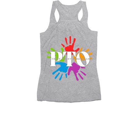 Patrick Henry Elementary PTO, a Athletic Heather Women's Racerback