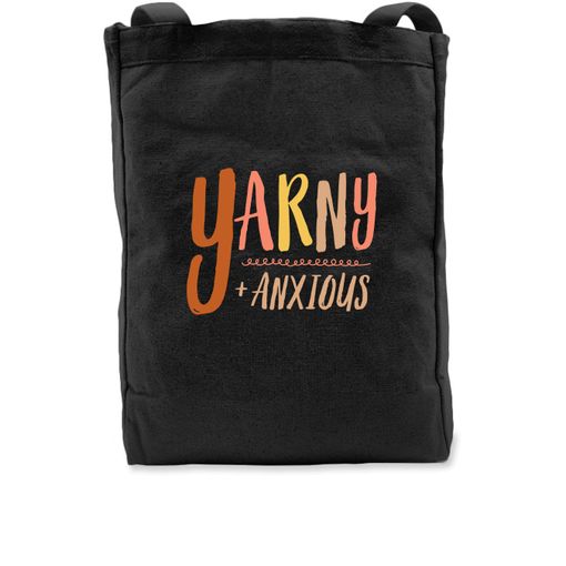 Yarny + Anxious Tote Black Premium Tote Bag