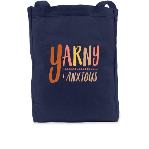 Yarny + Anxious Tote Navy Premium Tote Bag