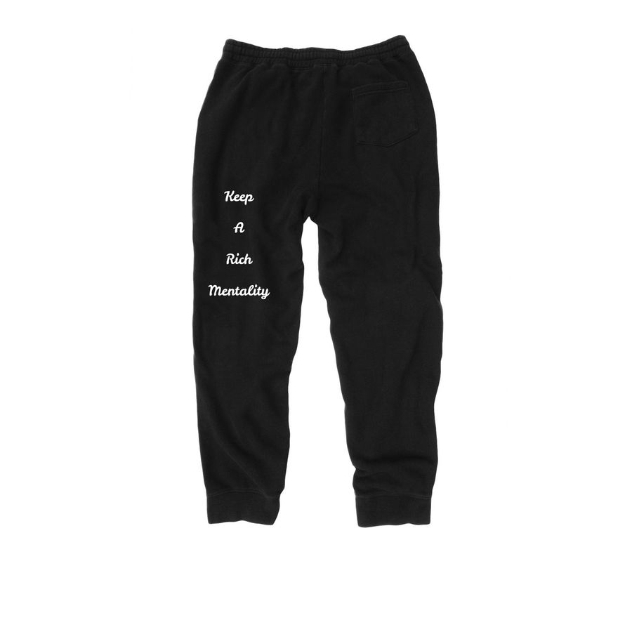 7 DigitMindset Fleece Joggers, a Black Midweight Fleece Joggers (back-view)