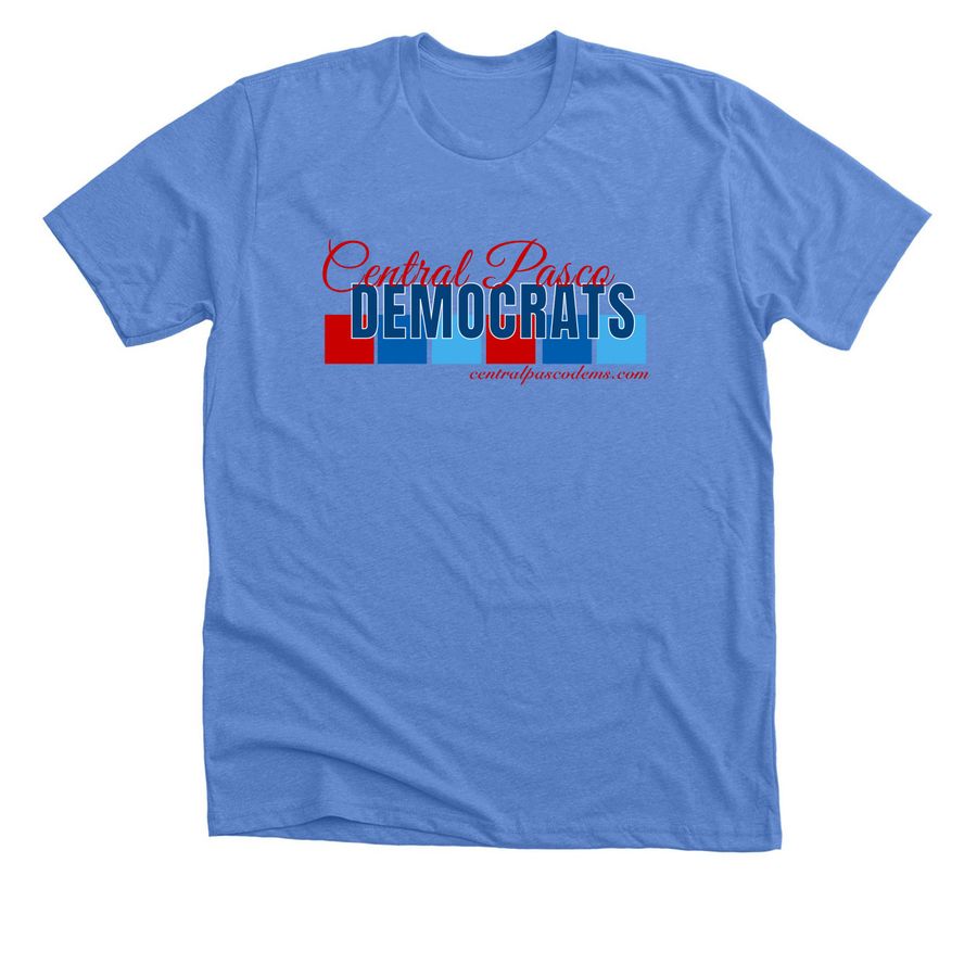 Central Pasco Democratic Club, a Heather Columbia Blue Premium Unisex Tee