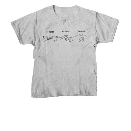 MCMS Music Therapy: More Music Please, a Sport Grey Youth Unisex Tee