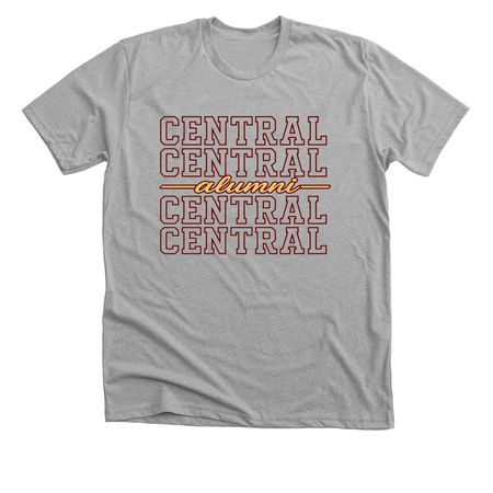 "CENTRAL ALUMNI"&nbsp;, a Athletic Heather Premium Unisex Tee