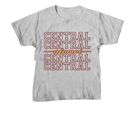 "CENTRAL ALUMNI"&nbsp;, a Sport Grey Youth Unisex Tee