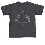 My Health Matters Light Logo, a Graphite Comfort Colors Unisex Tee (back-view)