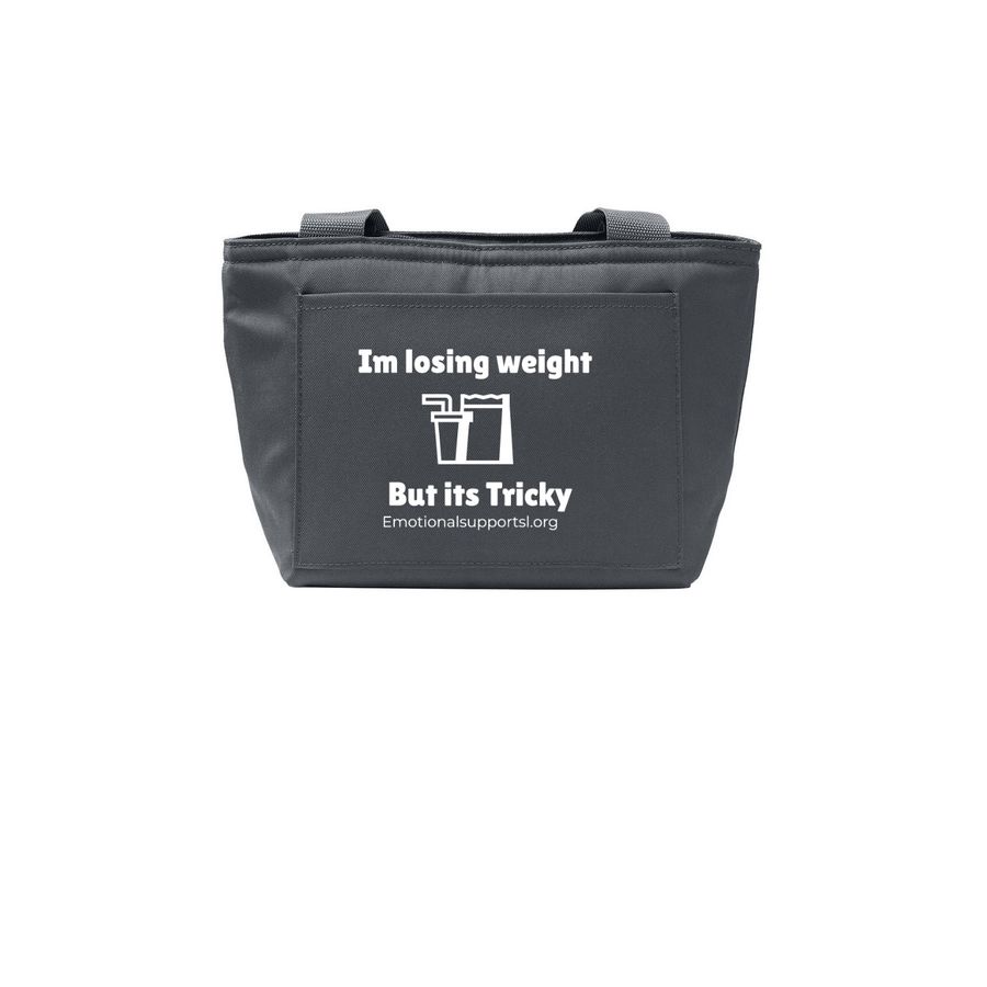 Its Tricky Merch, a Grey Steel Insulated Lunch Tote
