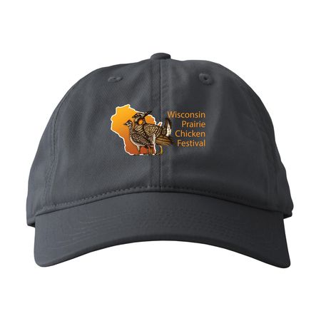 Wisconsin Prairie Chicken Festival, a Charcoal Printed Eco Baseball Cap