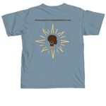 Brighten Futures, a Ice Blue Comfort Colors Unisex Tee (back-view)