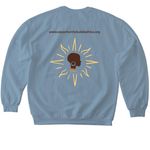 Brighten Futures, a Stone Blue Softstyle Crewneck Sweatshirt (back-view)