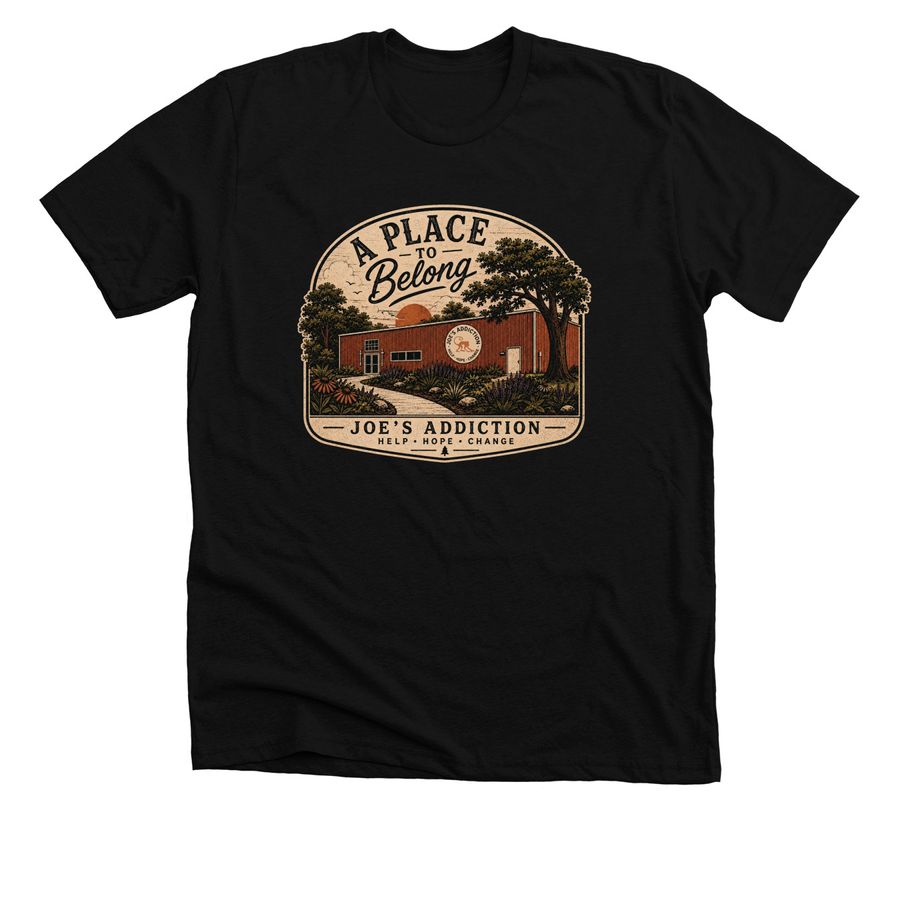 Joe?s Addiction?s T-Shirt of the Month, a Solid Black Blend Premium Unisex Tee