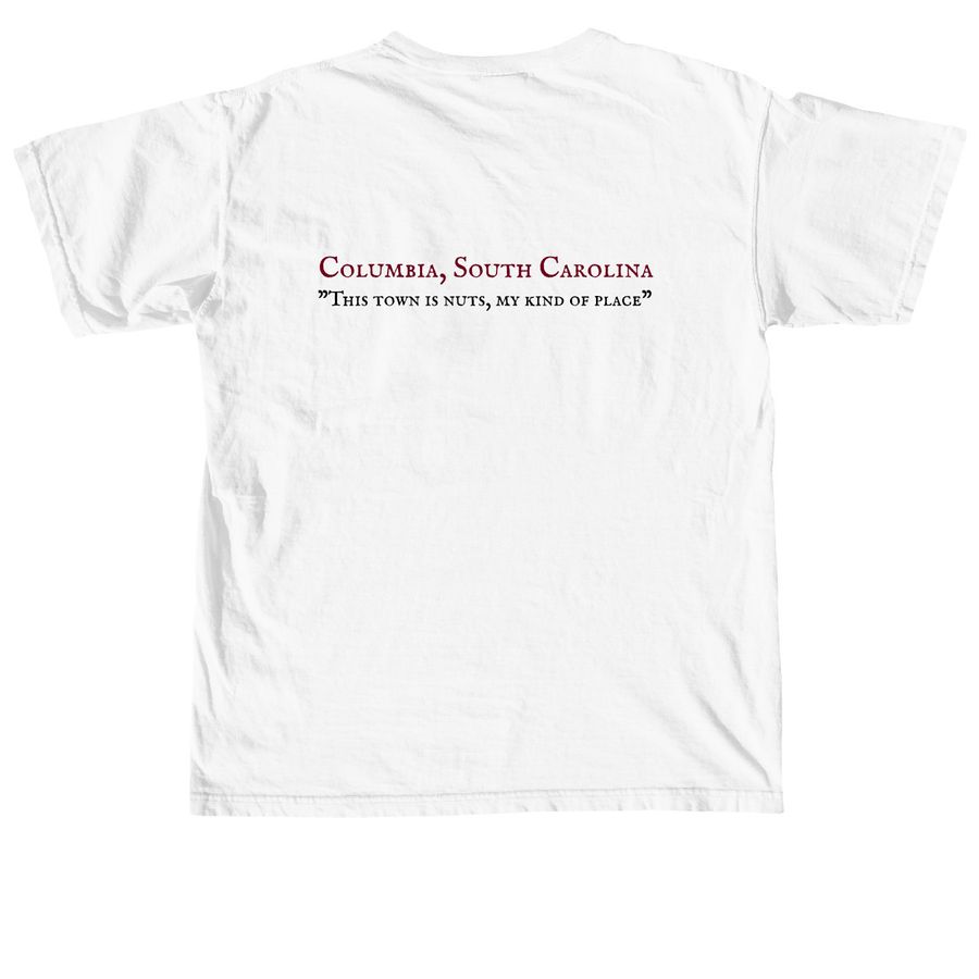 Columbia Mikey Tee, a White Comfort Colors Unisex Tee (back-view)