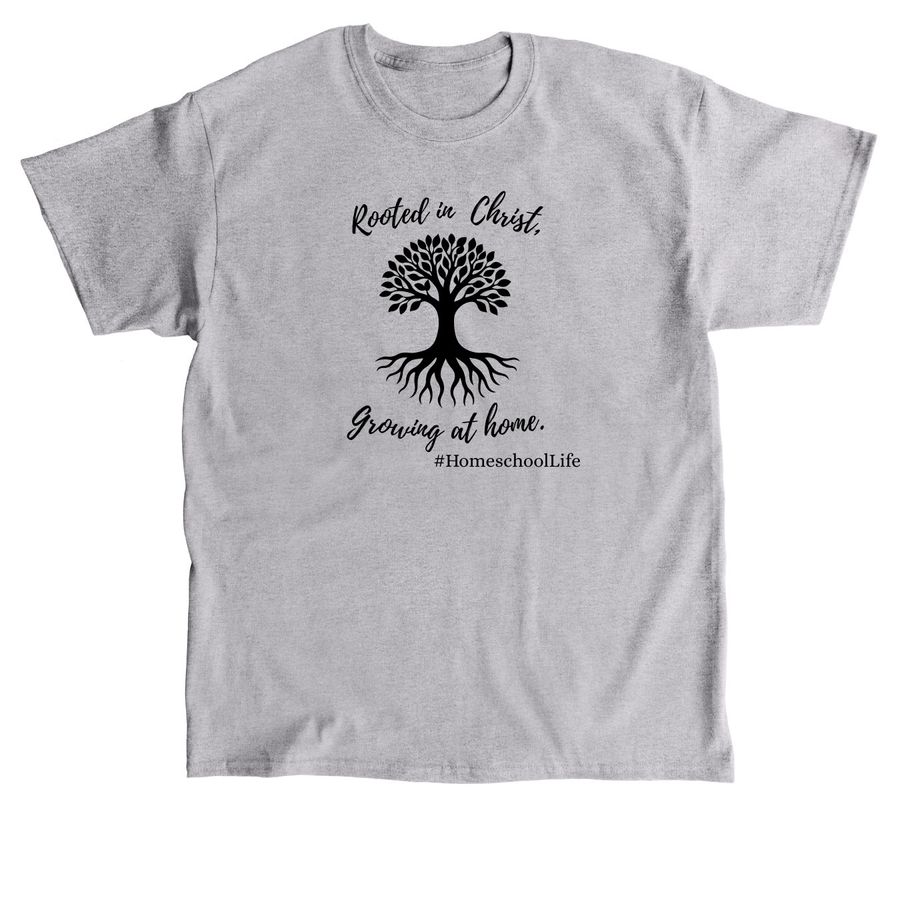 Rooted in Christ&nbsp;, a Sport Grey Classic Unisex Tee