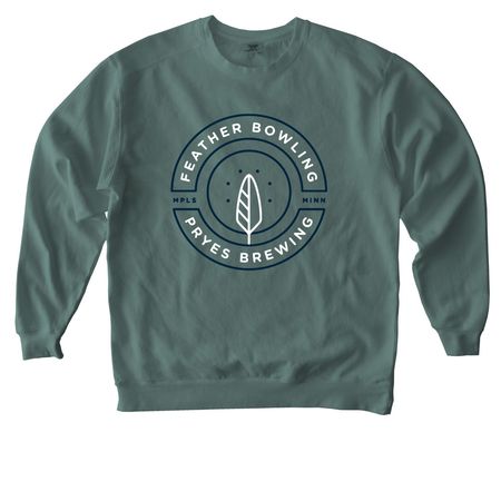 Nolos Locos Feather Bowling, a Blue Spruce Comfort Colors Crewneck Sweatshirt