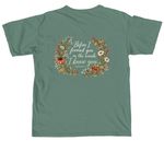 Serene Midwifery Merch, a Light Green Comfort Colors Unisex Tee (back-view)
