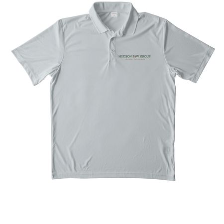 Need something with a collar not for your pet, a Silver Unisex Performance Polo