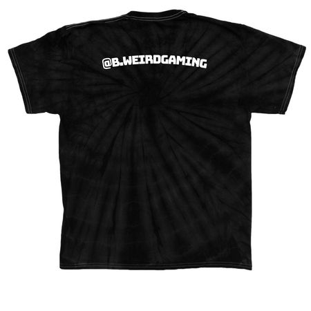 Crazy Chibi&nbsp;, a Black Classic Tie Dye Tee (back-view)
