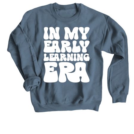 In My Early Learning Era, a Indigo Crewneck Sweatshirt