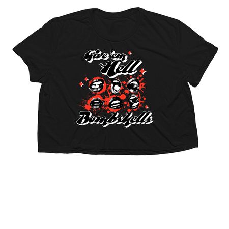BOMBSHELLS&nbsp;, a Black Women?s Flowy Cropped Tee